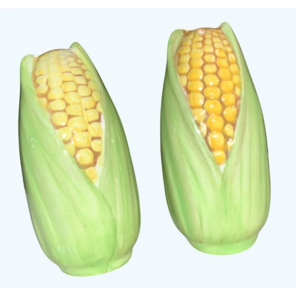 Corn On the Cob with Husk Salt and Pepper Shaker Set